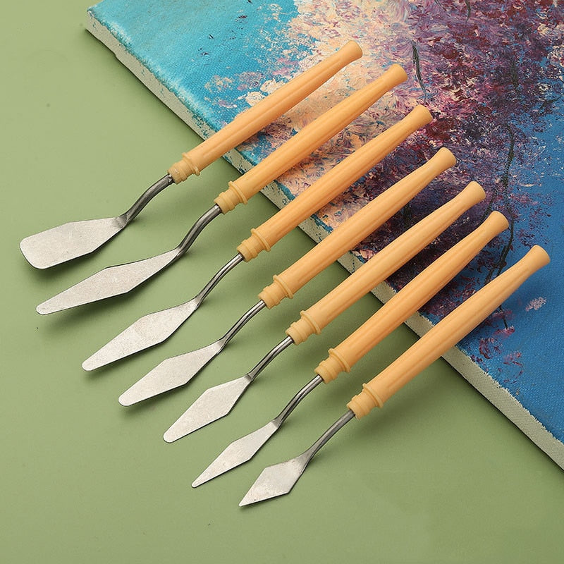 Stainless Painting Spatula Palette Scraper Set