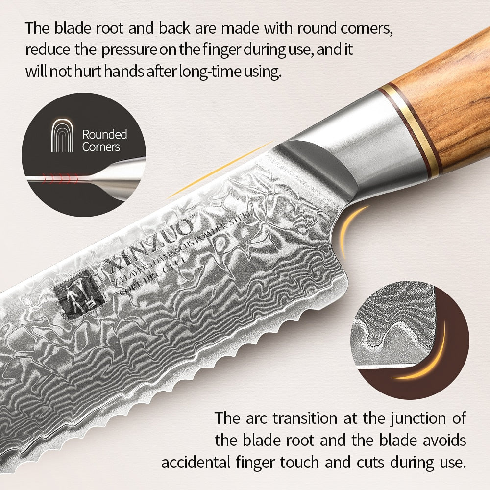 XINZUO 1-8pcs Kitchen Knife Set