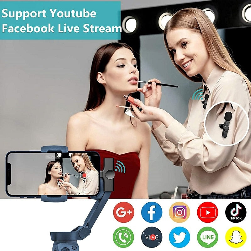 2in1 Wireless Lapel Lavalier Microphone