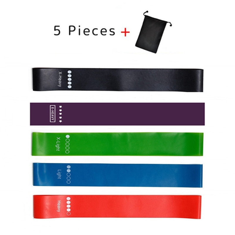 5Pcs/Set Yoga Resistance Rubber Bands