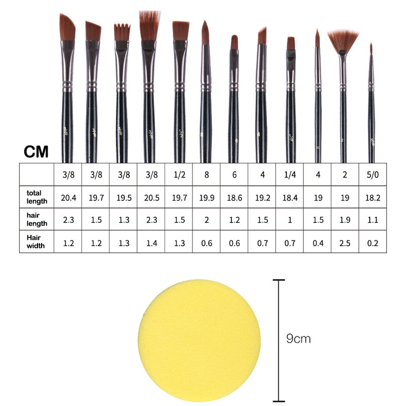 18-Piece Artist Painting Brush Kit