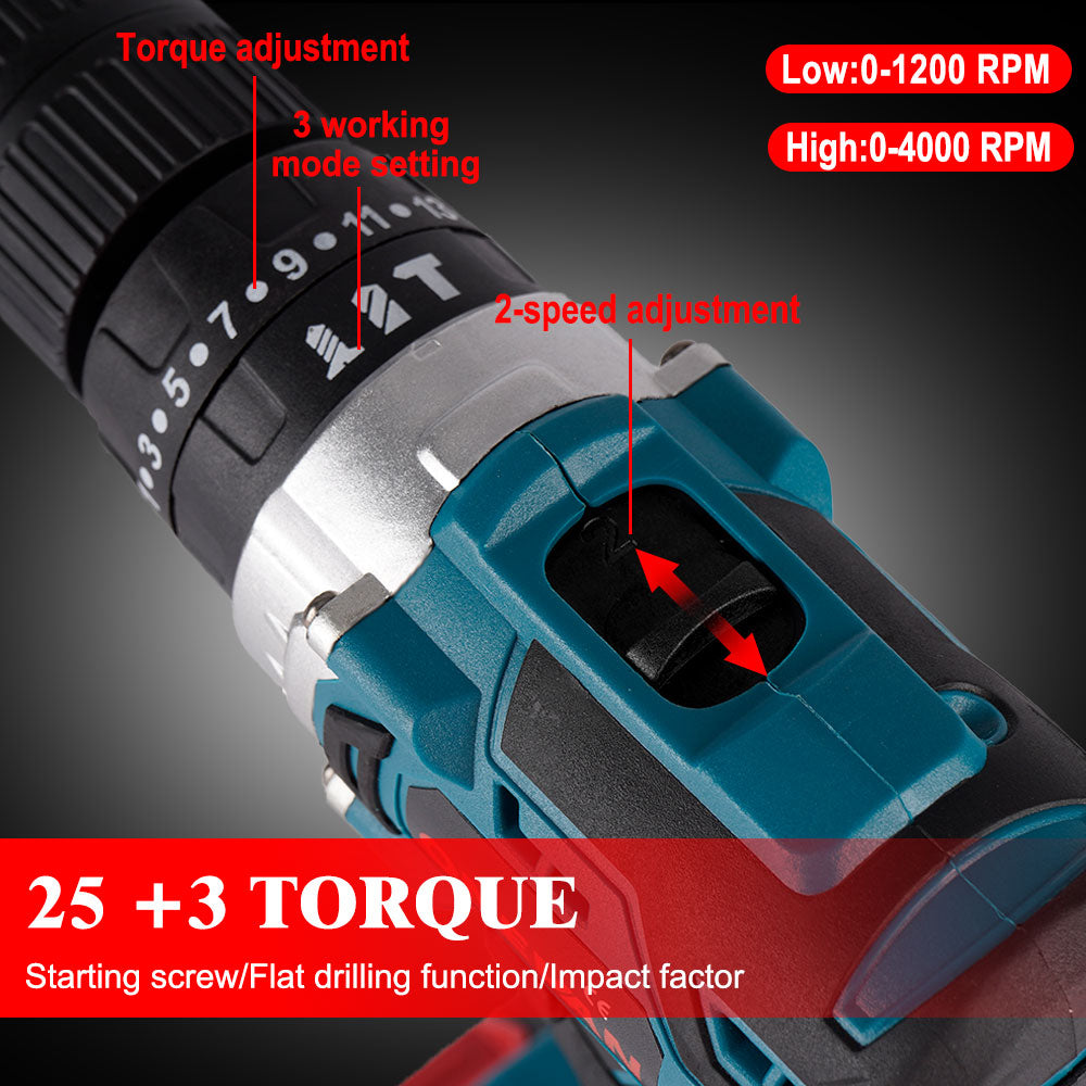 1000W 450NM Brushless Electric Impact Drill