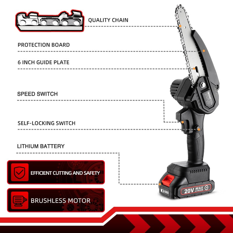 WOSAI 20V MT-Series Brushless chain saw Cordless