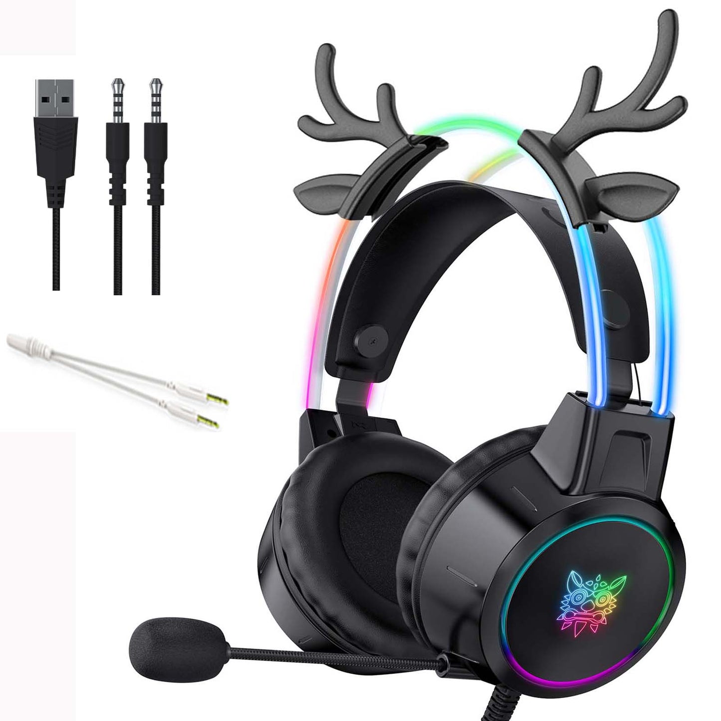 RGB Light Cat Ear Gaming Headphones