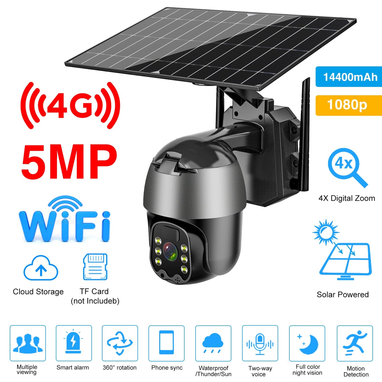 5MP Solar Surveillance Cameras