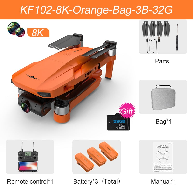 KF102 GPS Drone and 8K Camera