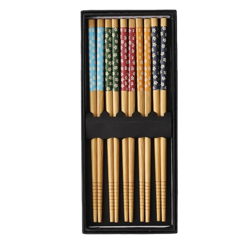 5Pairs of Japanese Non-Slip Chopsticks