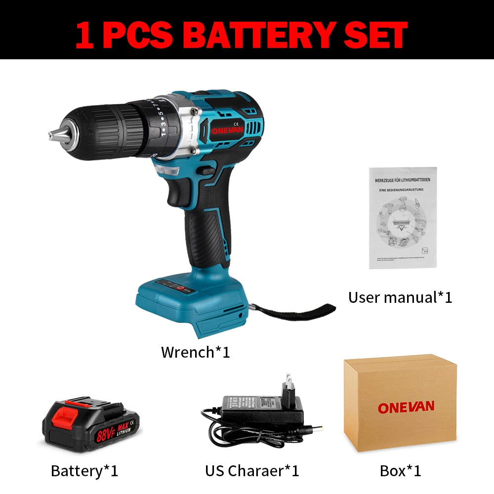 1000W 450NM Brushless Electric Impact Drill