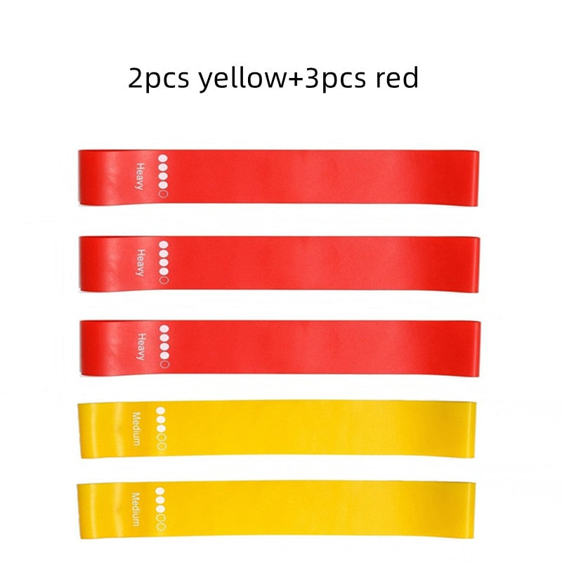 5Pcs/Set Yoga Resistance Rubber Bands
