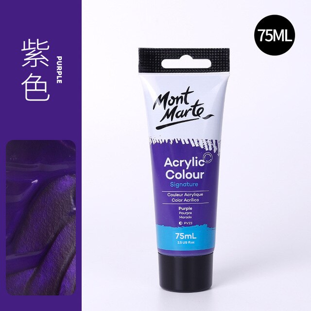 24 Colors of Premium 75ml Acrylic Paint