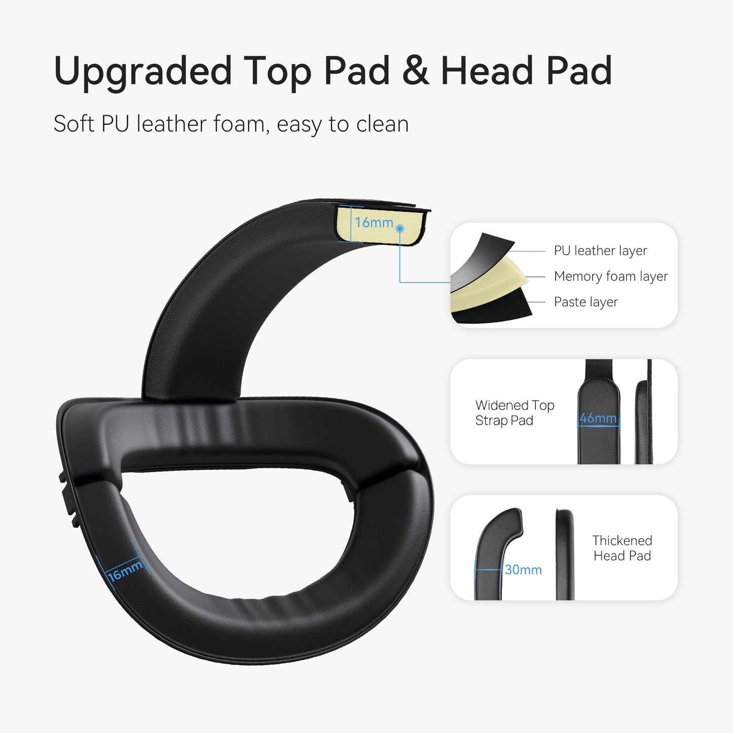 Comfort adjustable head strap