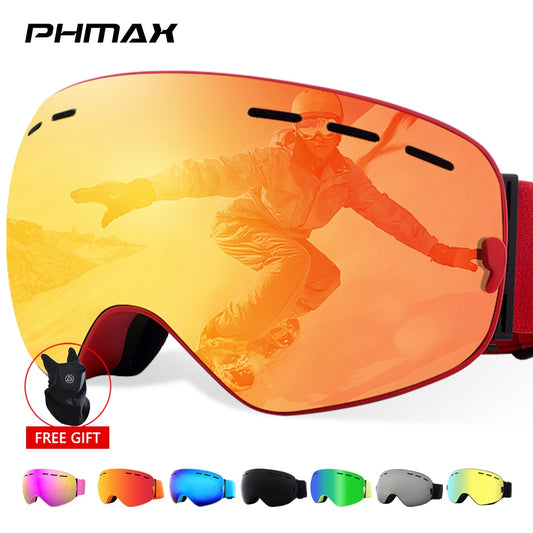 UV400 Anti-Fog Skiing Goggles