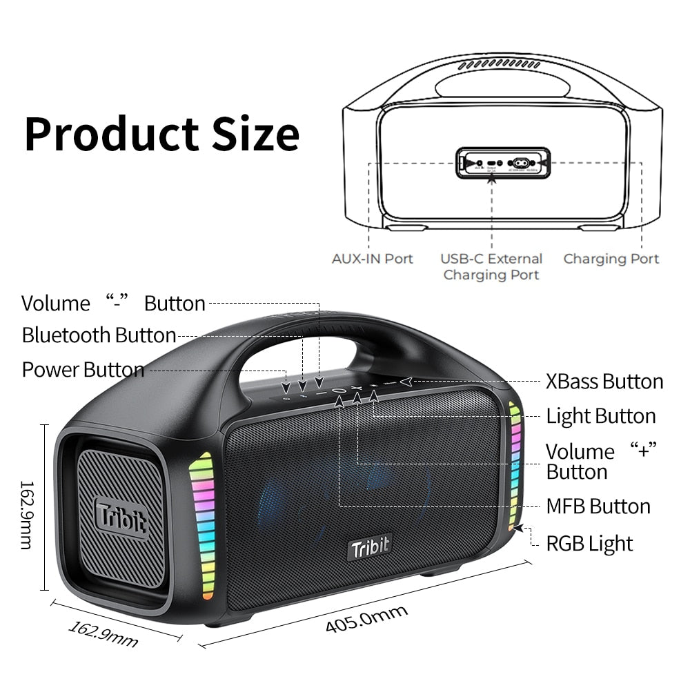 90W Portable Bluetooth Speaker
