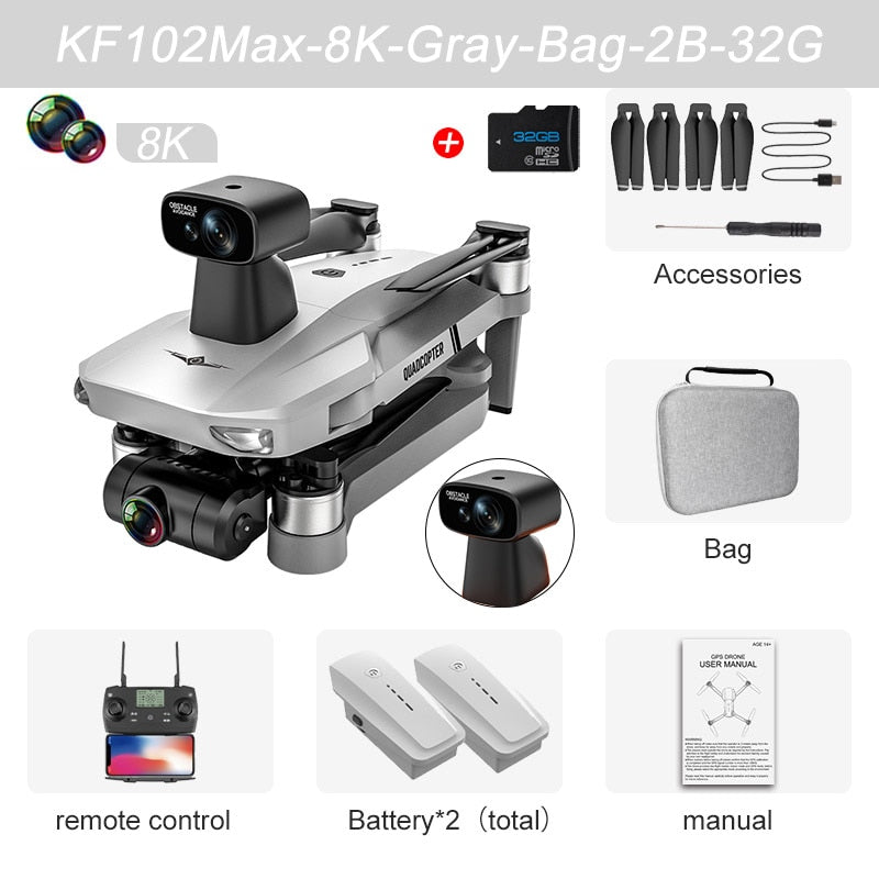 KF102 GPS Drone and 8K Camera
