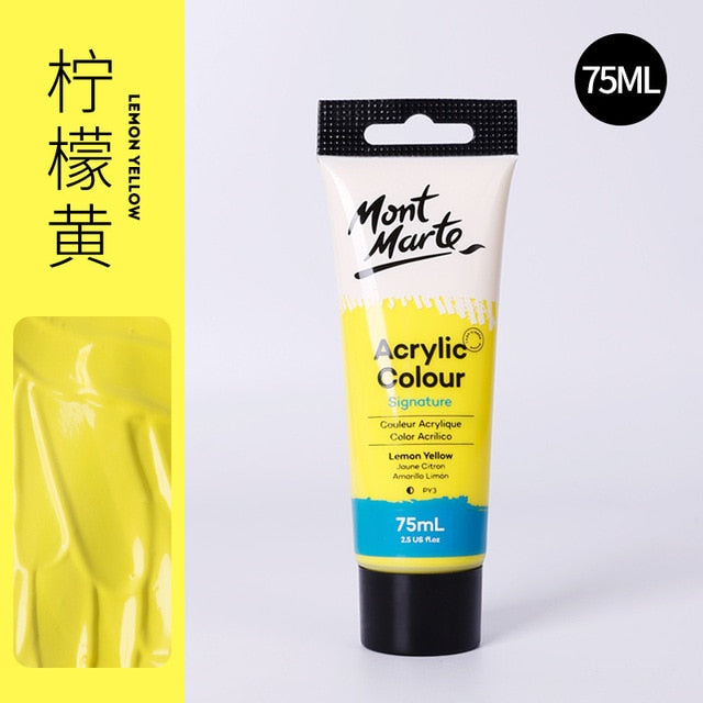 24 Colors of Premium 75ml Acrylic Paint