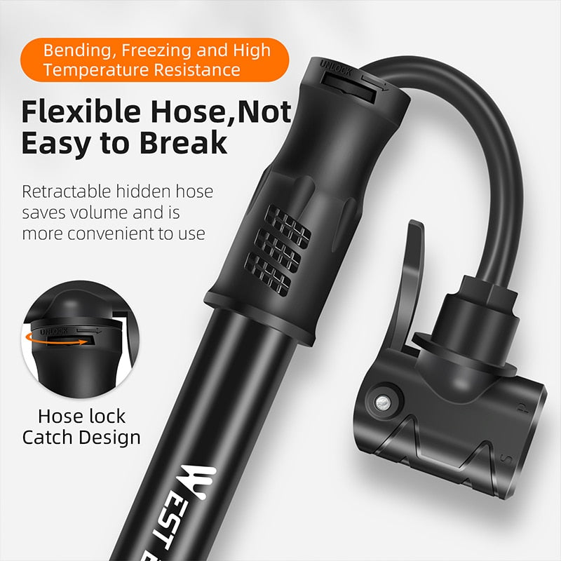 WEST BIKING Portable MTB Bike Pump