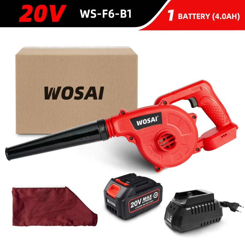 WOSAI 20V Cordless Blower Vacuum Clean Air Blower