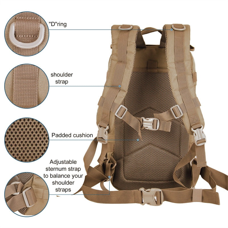 Men's Army Military Tactical Backpack