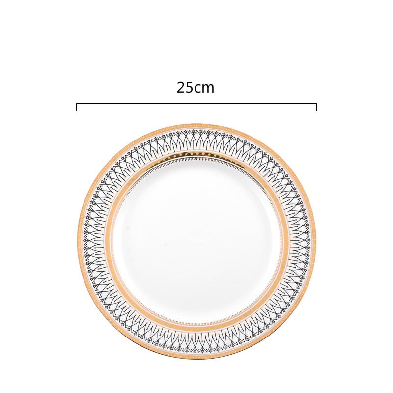 Stripe Design Dinner Plate Set