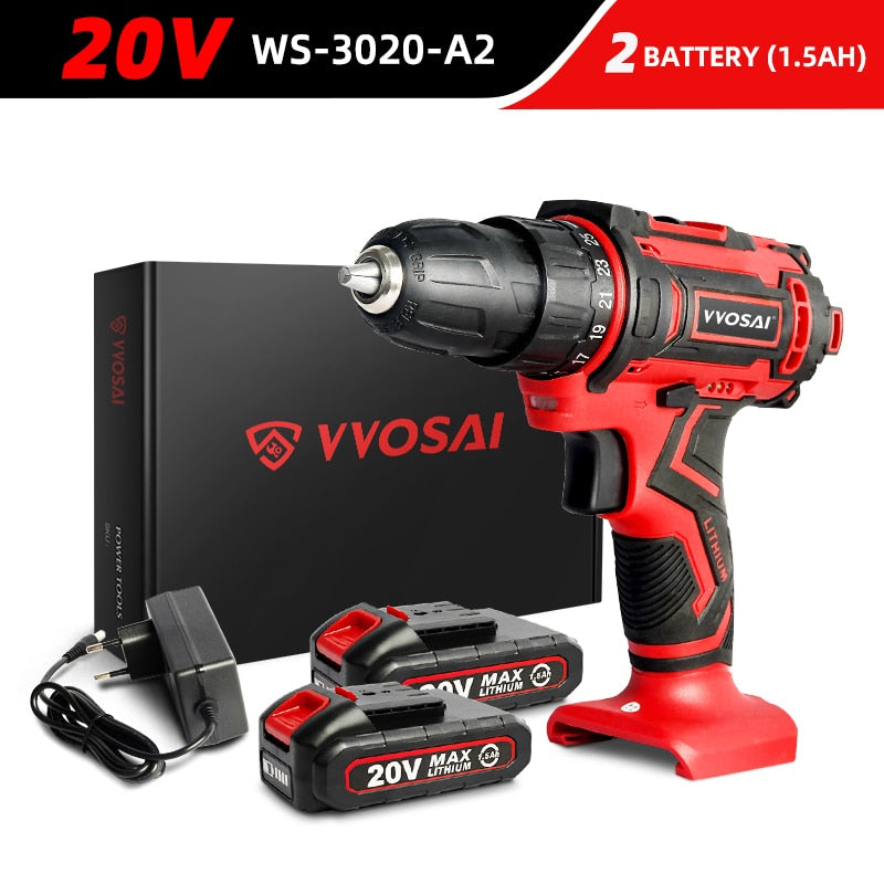 WOSAI Cordless Drill Electric Screwdriver