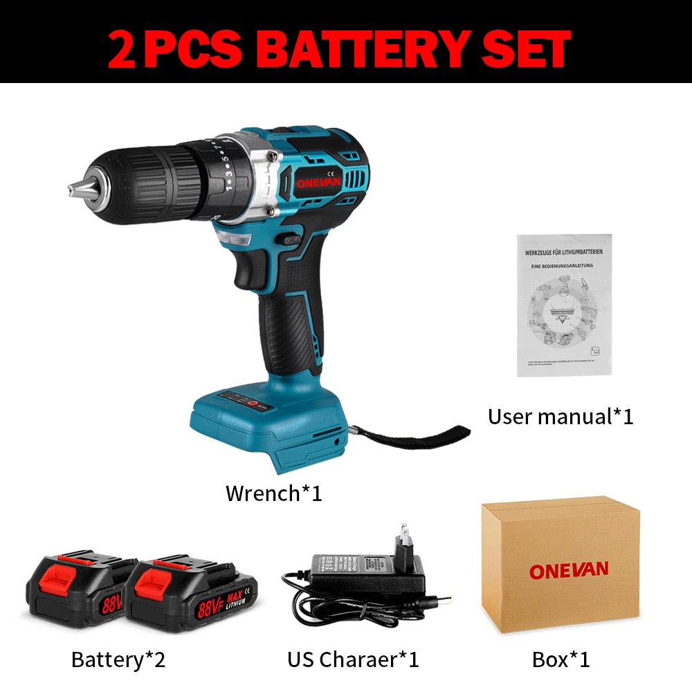 1000W 450NM Brushless Electric Impact Drill
