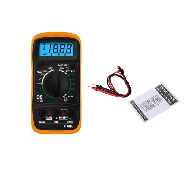 LCD Backlight Portable AC/DC Ammeter