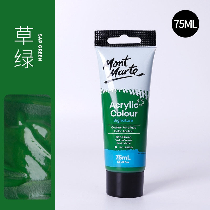 24 Colors of Premium 75ml Acrylic Paint