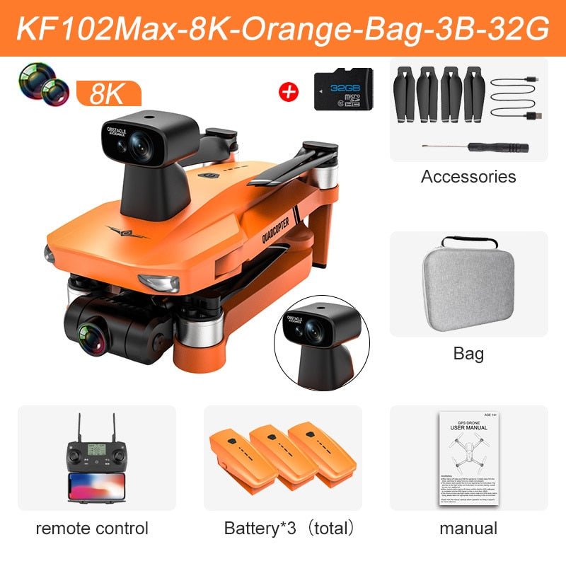 KF102 GPS Drone and 8K Camera