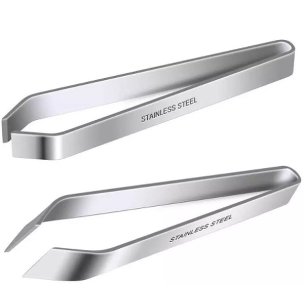 Stainless Steel Flat and Slant Tweezers Pliers