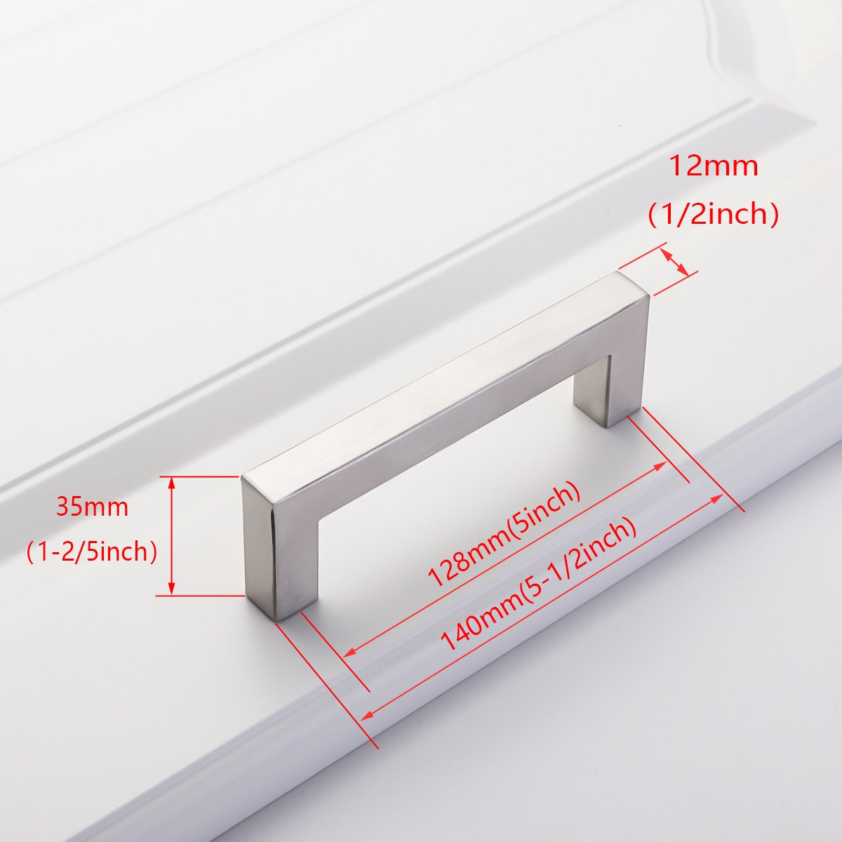 Sleek Black Square Stainless Steel Door Knobs