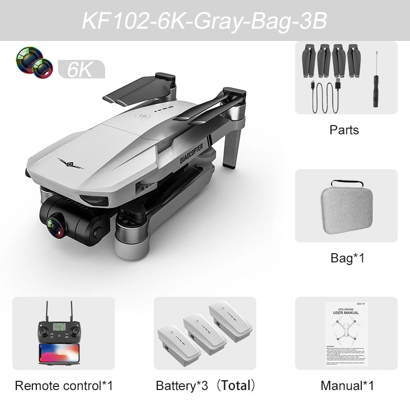KF102 GPS Drone and 8K Camera