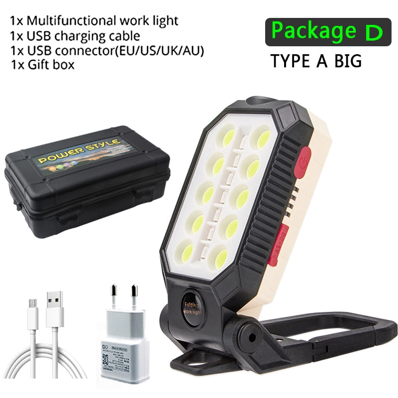 LED COB Rechargeable Magnetic Work Light