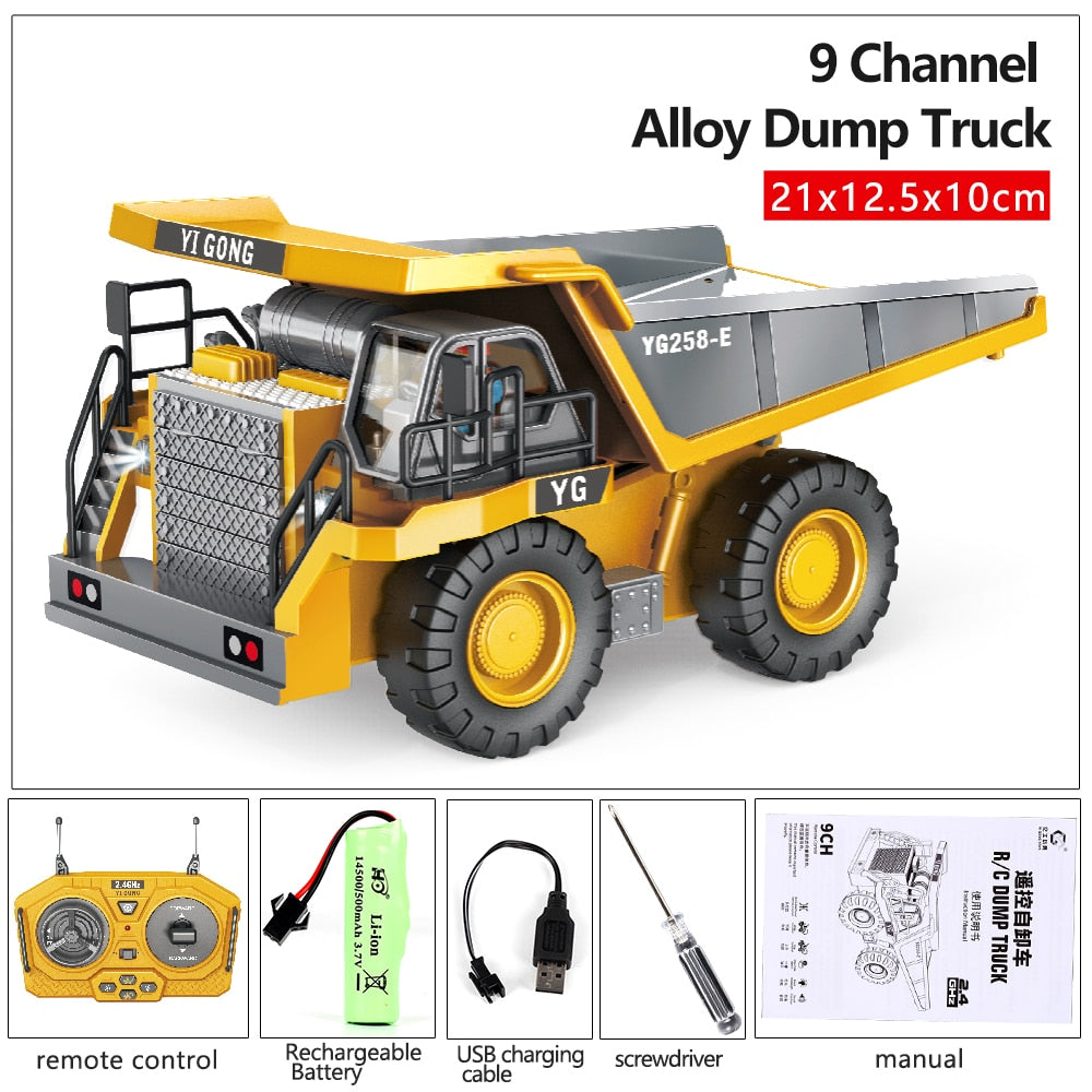 2.4G RC Excavator Dumper RC Car Toy