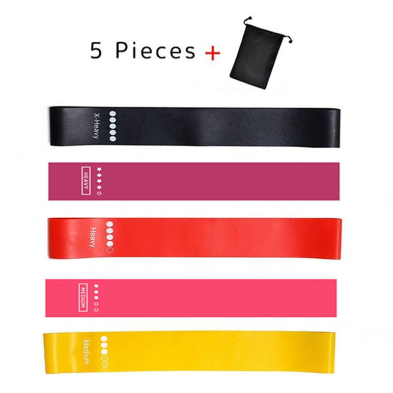 5Pcs/Set Yoga Resistance Rubber Bands