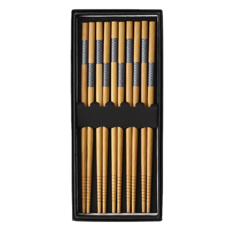 5Pairs of Japanese Non-Slip Chopsticks