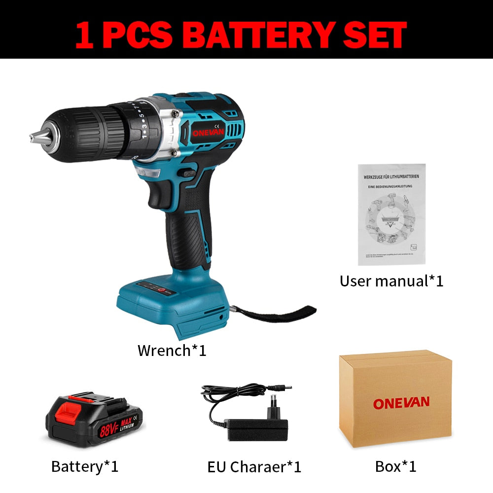 1000W 450NM Brushless Electric Impact Drill