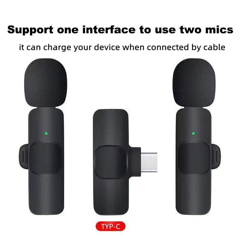 2in1 Wireless Lapel Lavalier Microphone
