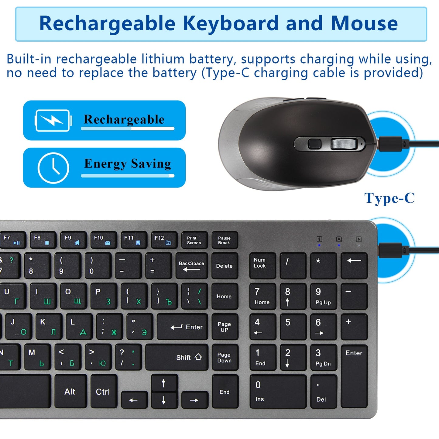 Silent Keyboard and Mouse Set