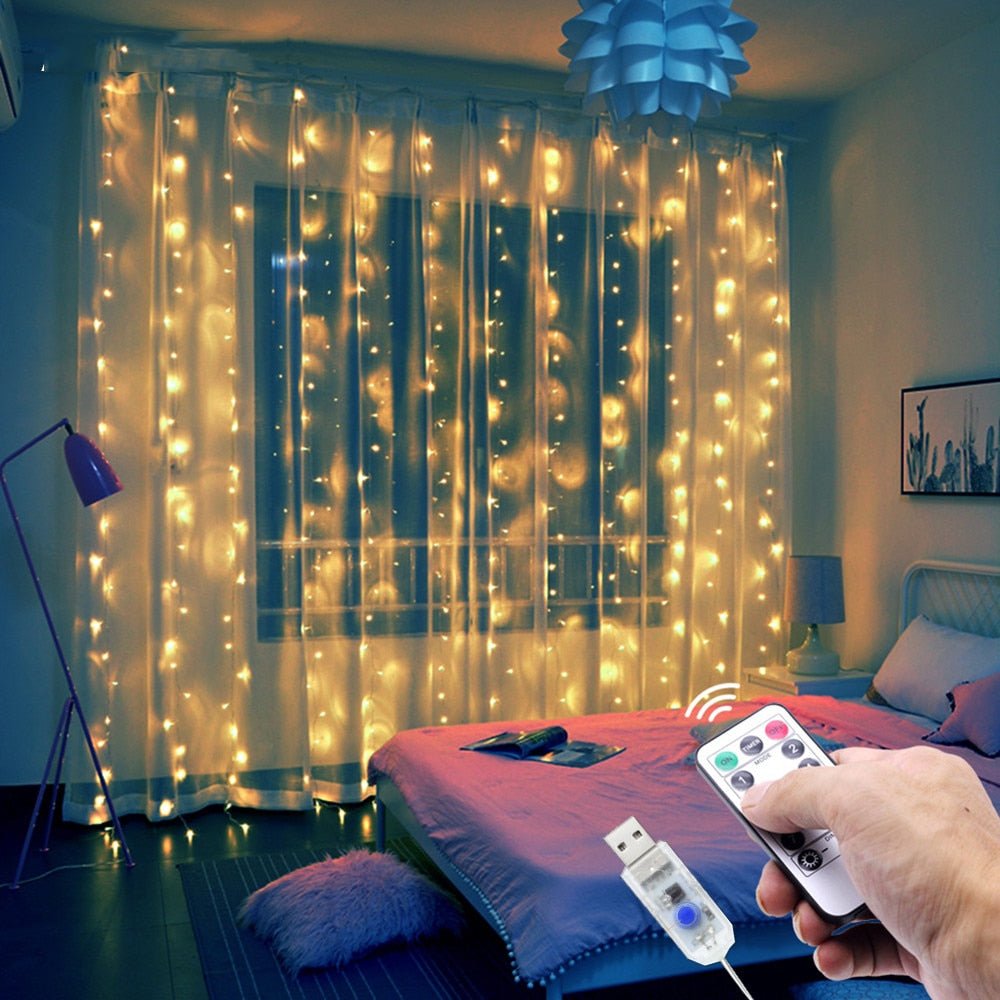 Curtain Light Garland Festoon