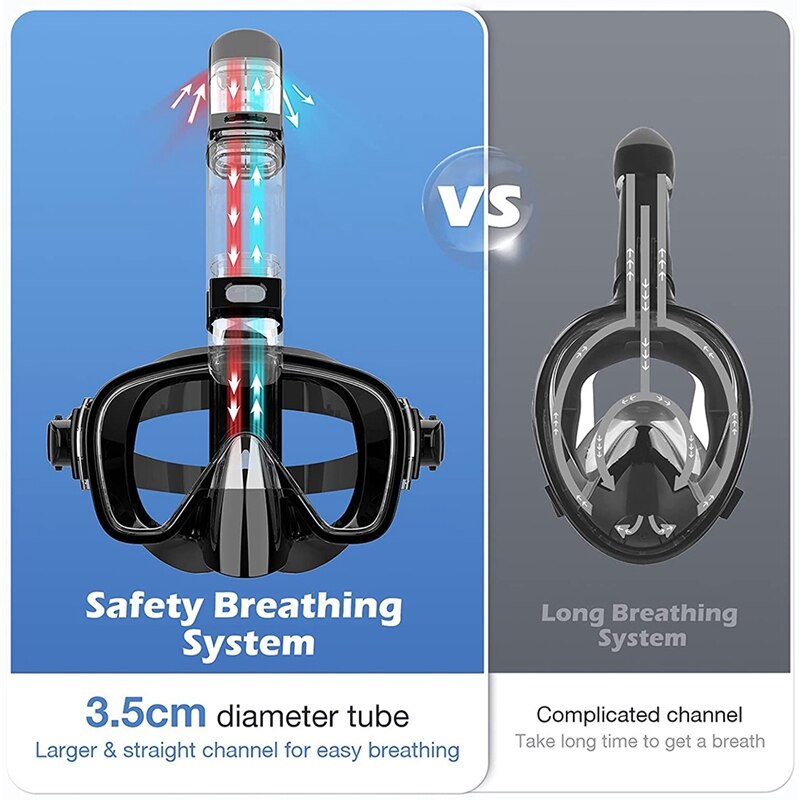Snorkel Mask Foldable Diving Mask Set
