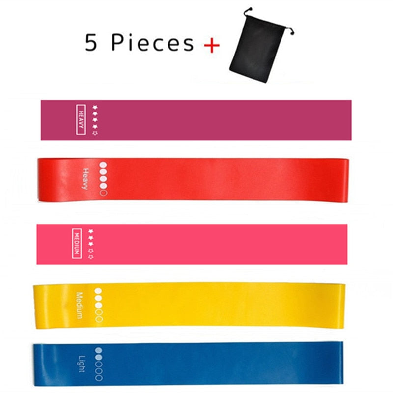 5Pcs/Set Yoga Resistance Rubber Bands