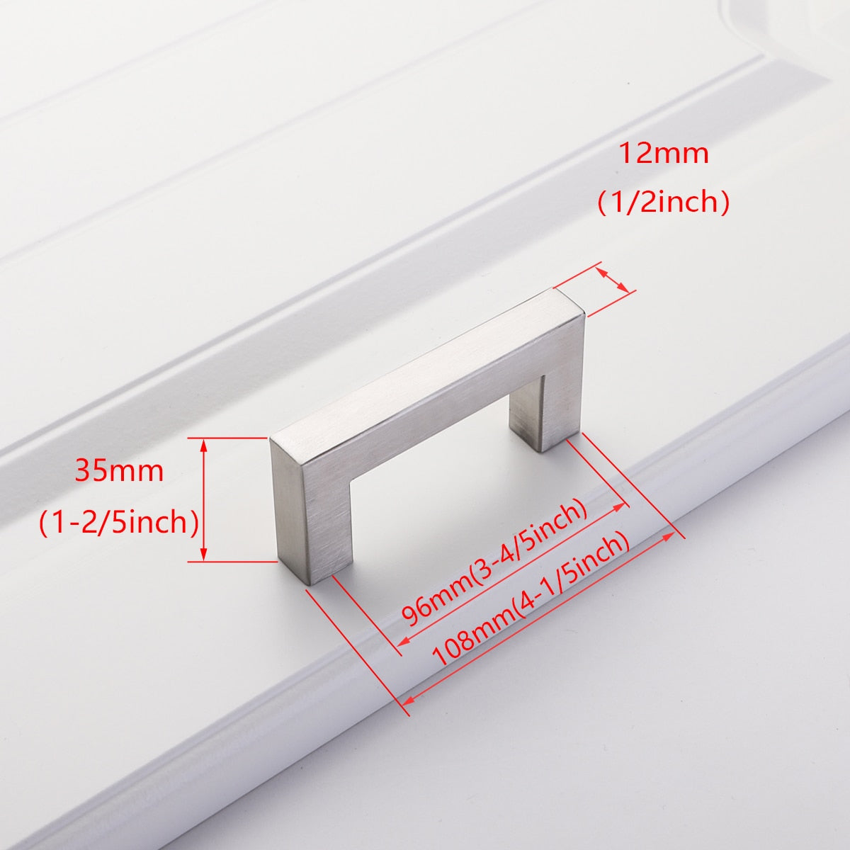 Sleek Black Square Stainless Steel Door Knobs