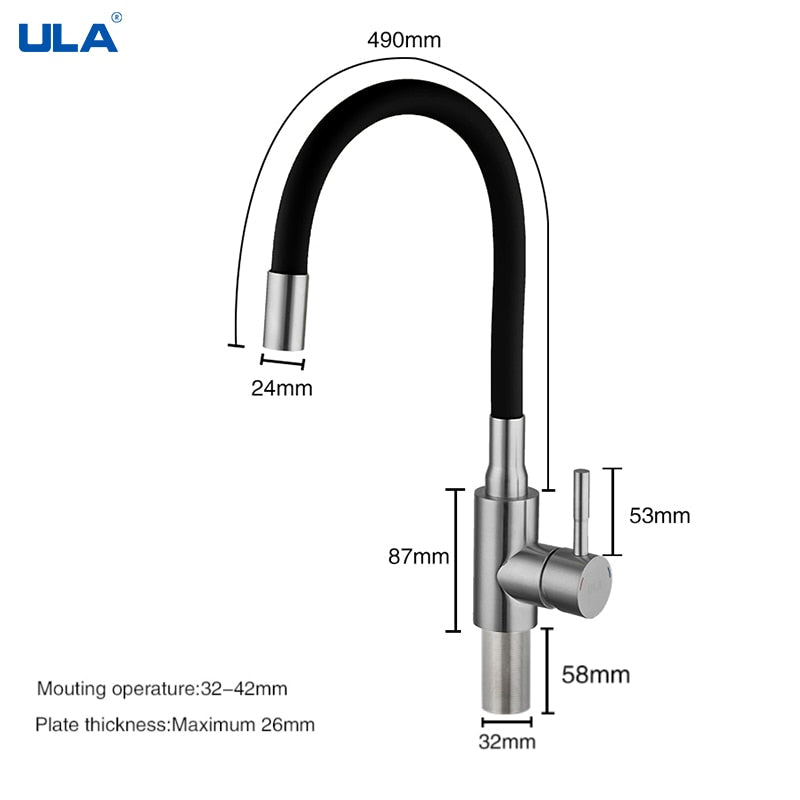 ULA Colorful Hose Faucet in Black Chrome
