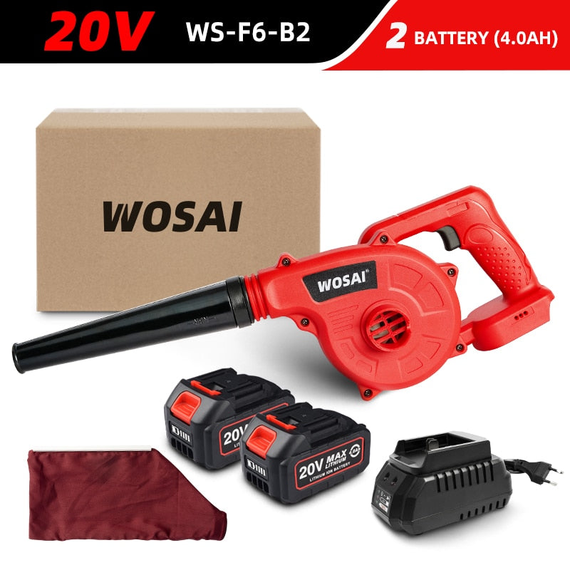 WOSAI 20V Cordless Blower Vacuum Clean Air Blower