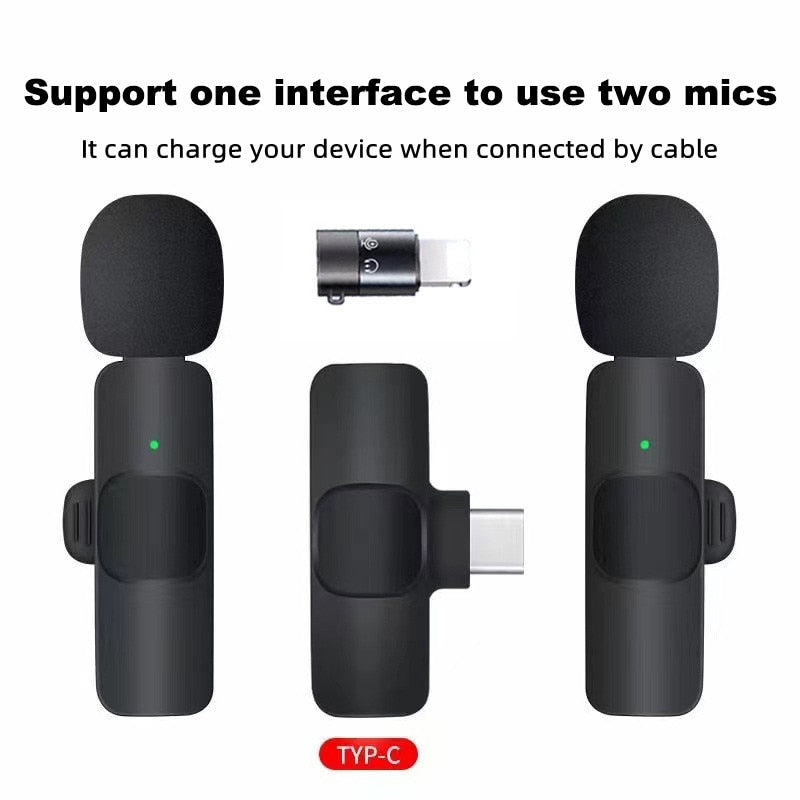 2in1 Wireless Lapel Lavalier Microphone