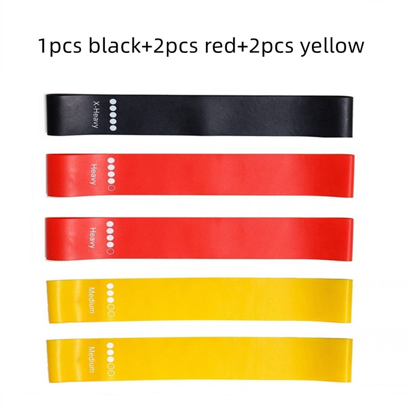 5Pcs/Set Yoga Resistance Rubber Bands