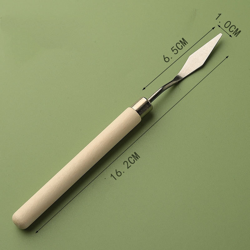 Stainless Painting Spatula Palette Scraper Set