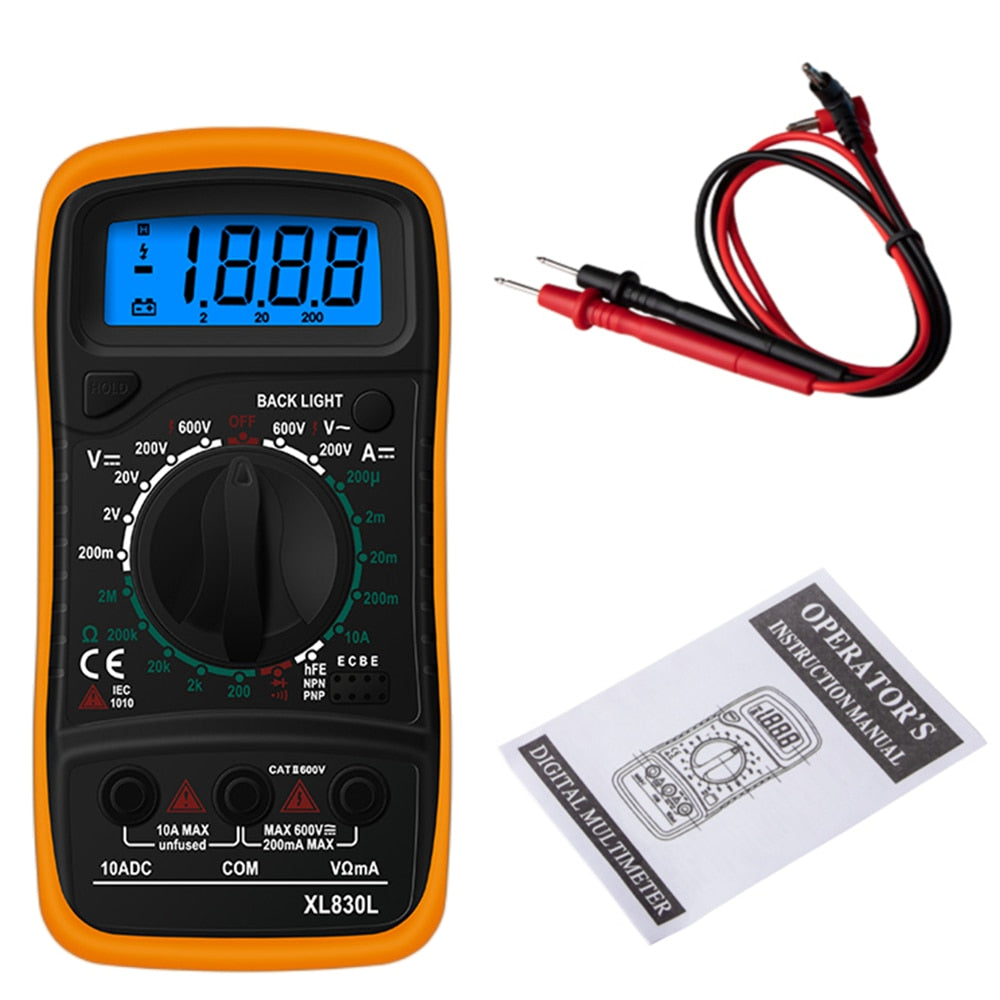 LCD Backlight Portable AC/DC Ammeter