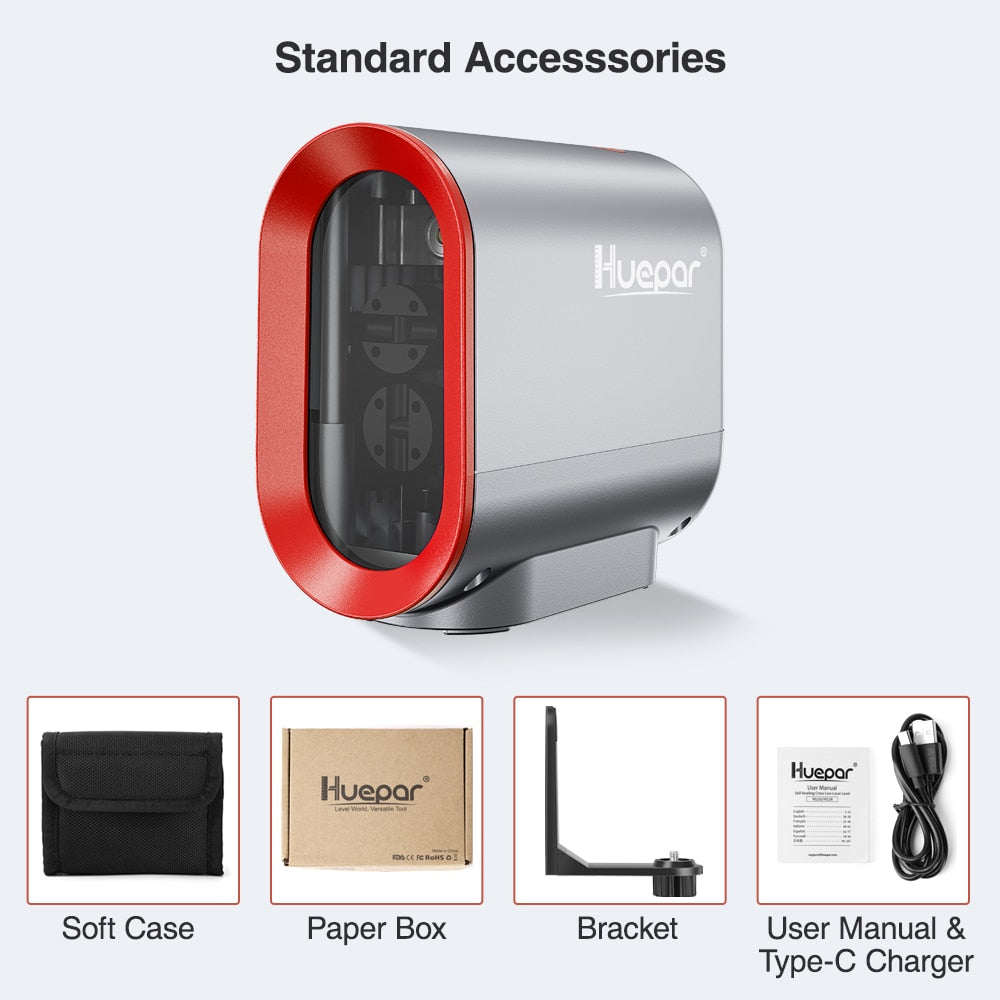 Professional Huepar 2 lines Self-leveling Laser Level &amp