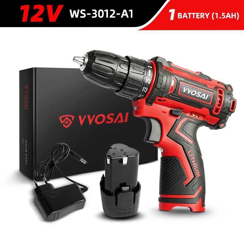 WOSAI Cordless Drill Electric Screwdriver